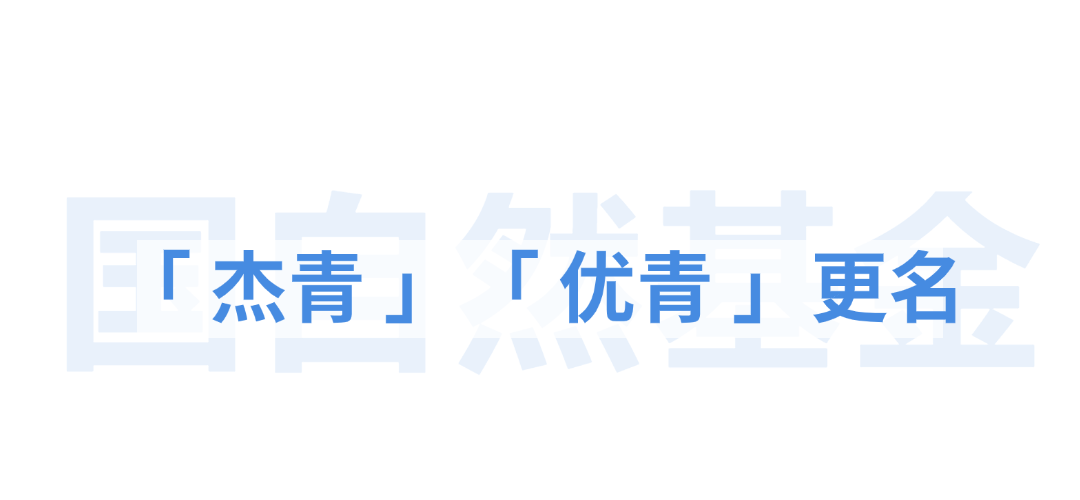 重磅！「 杰青 」「 优青 」更名!